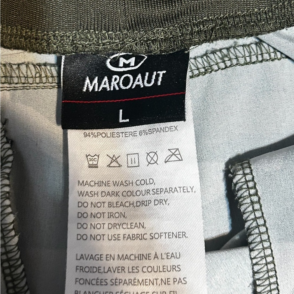 Camo Cargo Jogger Pants Mens Large Green Stretch Tactical Zip Pocket Athleisure - Picture 8 of 12